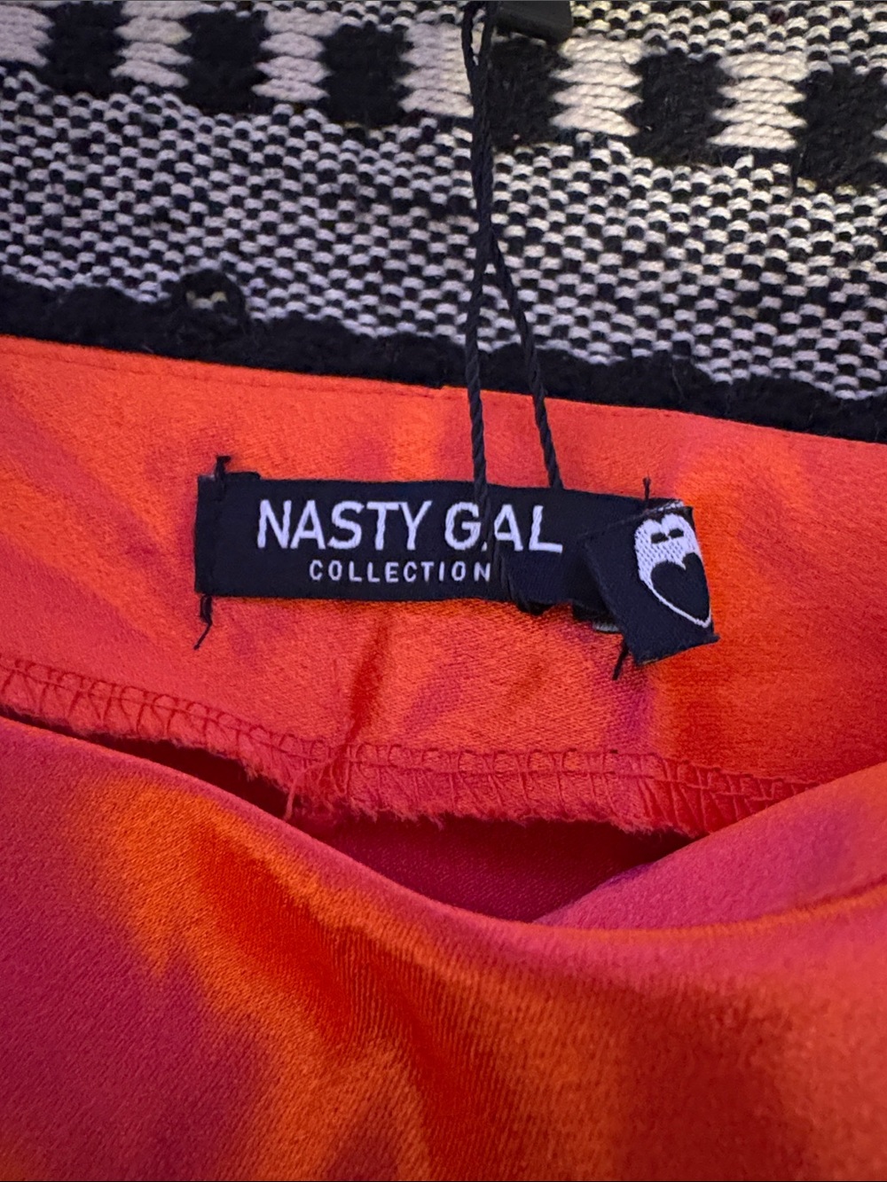 Nasty Gal Orange Satin Maxi Skirt